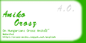 aniko orosz business card